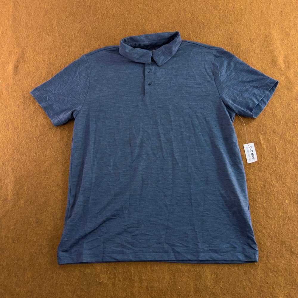 Old Navy Mens Medium Blue Cloudmotion Go-Dry Performance Polo Shirt NWT